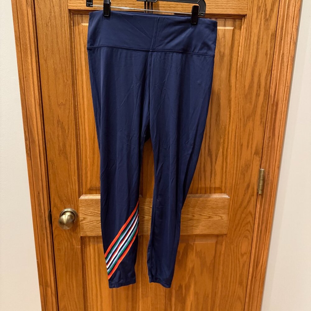 Tory Burch|Tory Sport HIGH-RISE SPECTRUM CHEVRON LEGGINGS Color: Tory Navy / Red